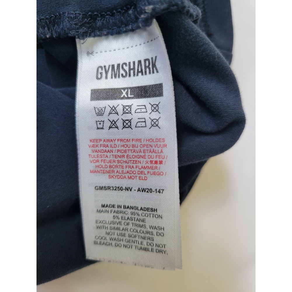 Gymshark Mens XL Navy Blue Stringer Tank Top Racerback Gym Training Fitness - Picture 8 of 9